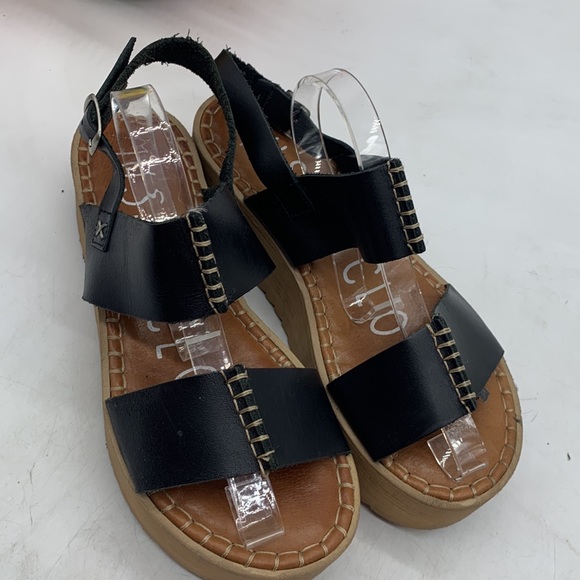 Anthropologie Musse & Cloud Kila Black Platform Sandals EU Size 40 MCS4990E - Picture 2 of 9